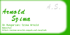 arnold szima business card